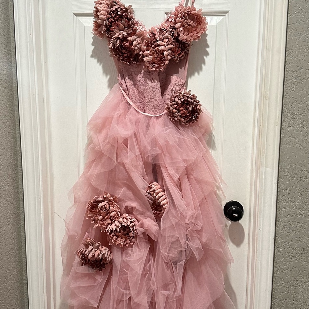 Forever 21 Pink Floral Prom Dress